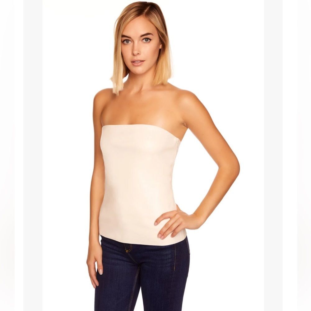 Susana Monaco Cream Strapless Crop Top